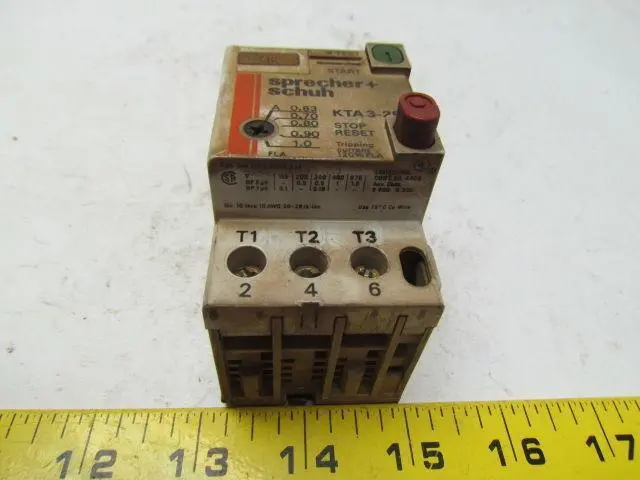Sprecher & Schuh KTA3-25 Manual Motor starter0.63-1A Tripp 3 pole