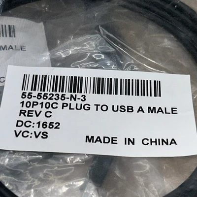 (14) 55-55235-N-3 10P10C PLUG TO USB A MALE REV C NEW SEALED WARRANTY