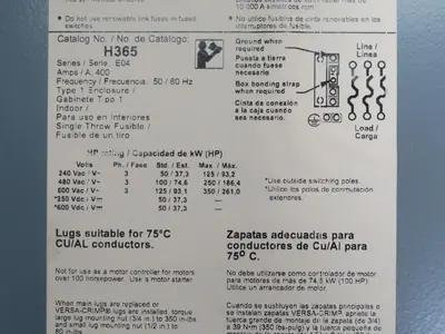Used SQUARE D H365 Disconnects Texas US | Aucto #1308525