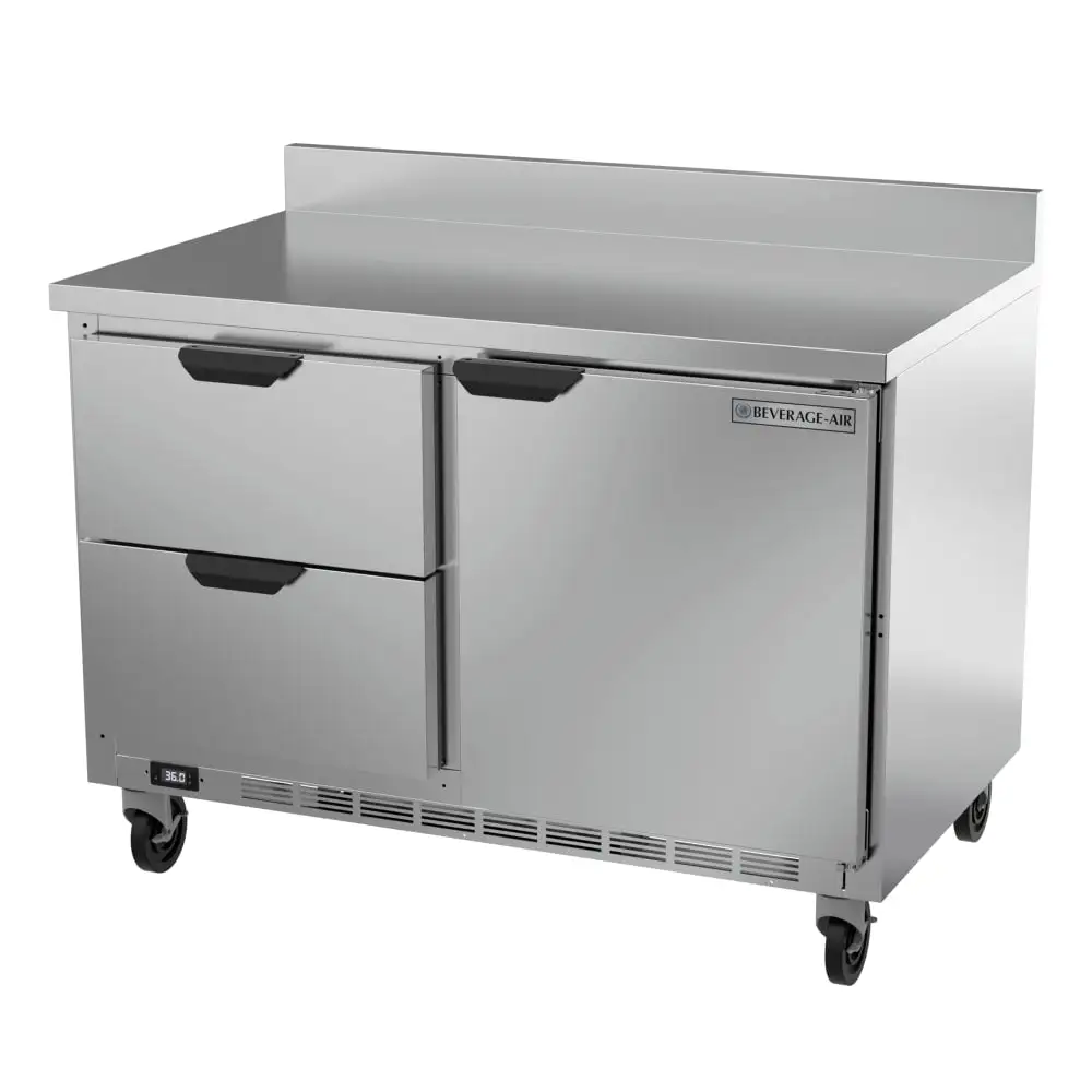 Beverage-Air WTRD48AHC-2-FIP 48" Worktop Refrigerator W/ (2) Section, 115v