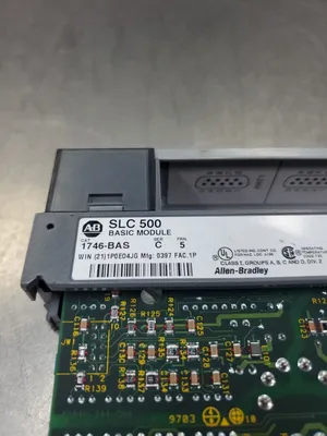 Allen Bradley 1746-BAS Ser. C FRN 5 SLC 500 Basic Module. 3D-12
