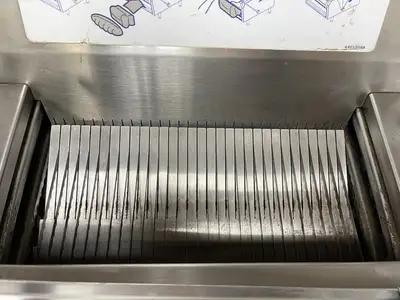 Used Oliver Used Oliver 732-N Legacy Countertop Front Load Bread Slicer with Stand 120V Bread Slicers Illinois US | Falcon Restaurant Supply #1376037