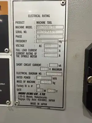 2011 MORI SEIKI NV7000/50 Machining Centers, Vertical | Machnet (23)