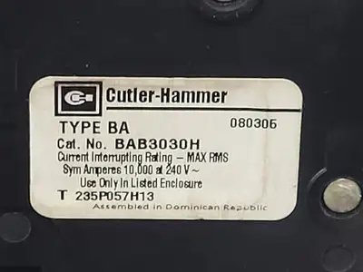 USED CUTLER-HAMMER BAB3030H