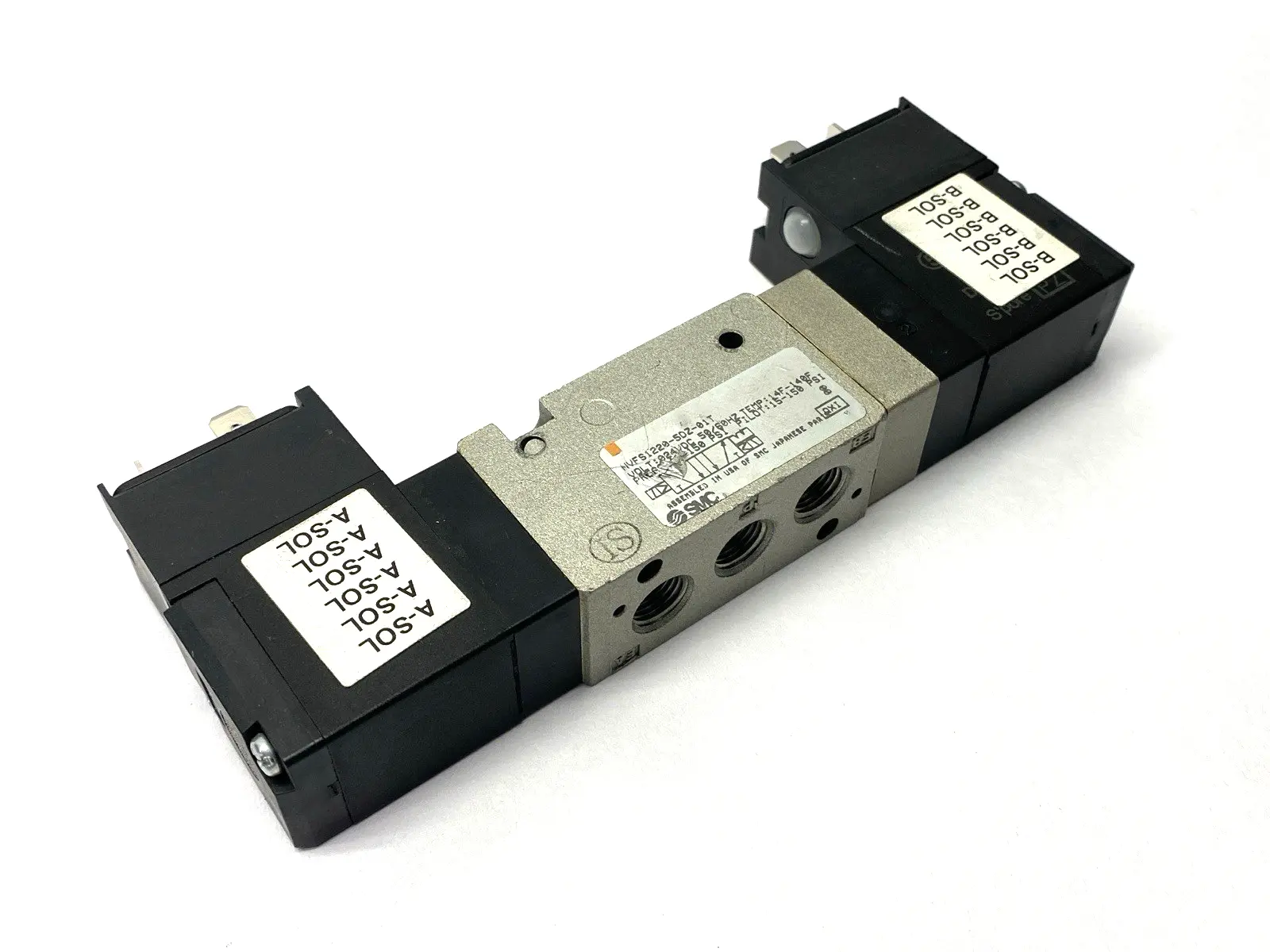 Used SMC Double Solenoid Valve 5-Port 24VDC Solenoid Valves Michigan US | Maverick Industrial Sales #1395082