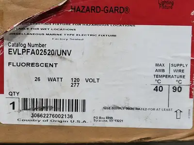 NEW CROUSE-HINDS EVLPFA02520/UNV