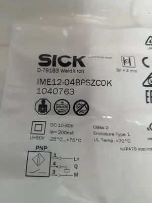 New | in-Stock SICK IME12-04BPSZCOK Industrial Controls Ohio US | Surplus Asset Holdings #1399647