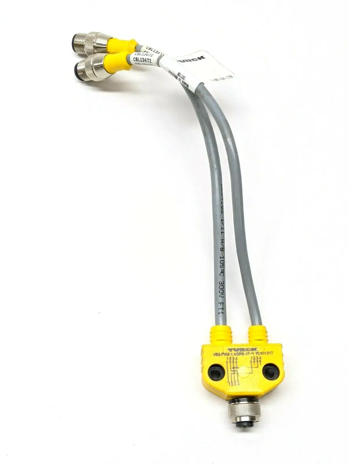 VB2-FKM 4.4/2RS 4T-0.2/0.2/CS11317 | Turck  Twin Junction Connector U2-08841 - Used