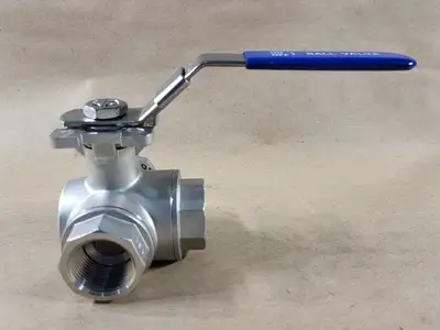 1" 1000 WOG CF8M Ball Valve, 3-Way