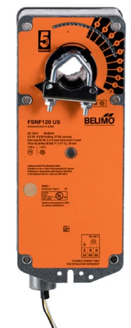 Belimo FSNF230 US Fire & Smoke Actuator, 70 in-lb 8 Nm Spring Return, AC 230 V [New]