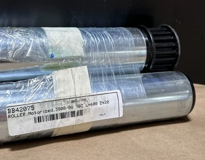 LOT OF 2 NEW Stainless Conveyor Roller W/ Sprocket L=600 Z=20 3800/Q8 + WARRANTY