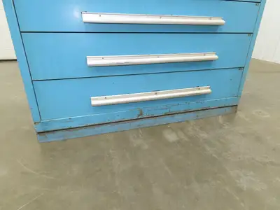 Nu-Era Modular Tool Storage Cabinet 10 Drawer 45x28x61" Blue Stanley Vidmar