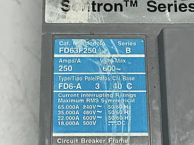 USED SENTRON FD63F250