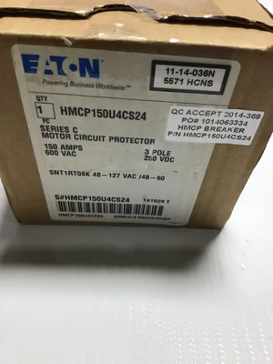 Eaton HMCP150U4CS24 Motor Circuit Protector/Breaker 3 Pole 150 Amps