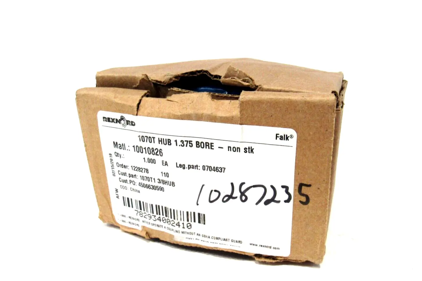NEW REXNORD 0704637 1070T HUB 1.375 BORE