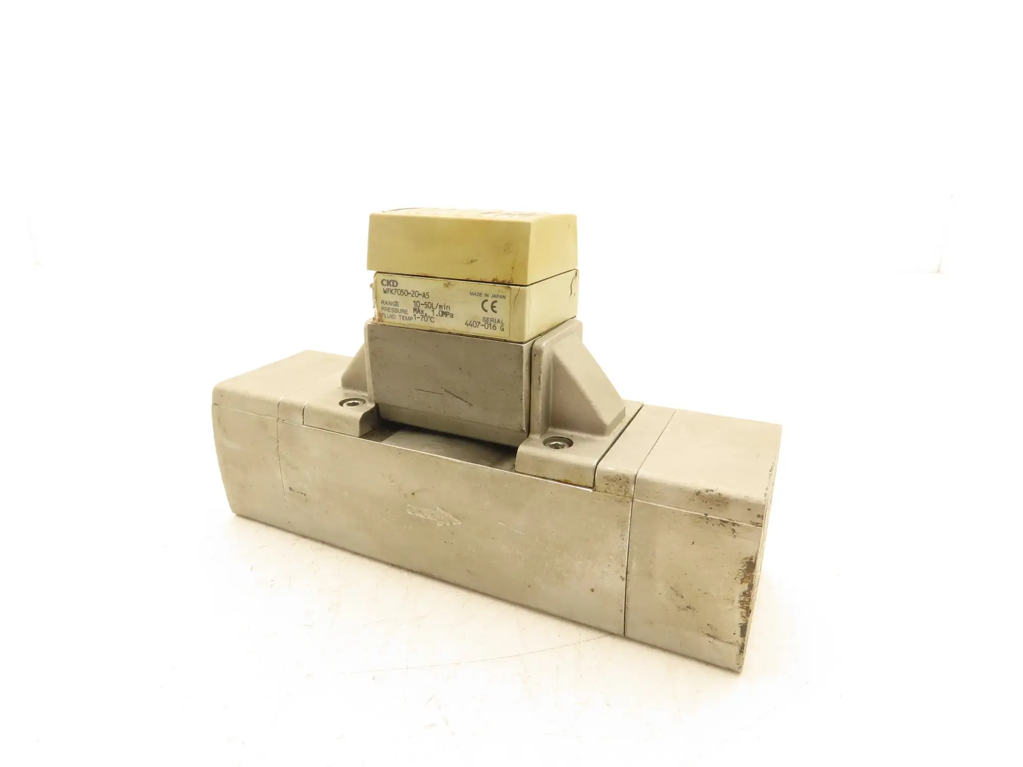 CKD Fluerex WFK7050-20-A5 Karman Vortex Flow Meter Sensor 10-50L/min 3/4" *Read*