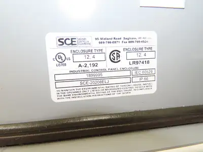 Saginaw SCE-20208ELJ Enviroline Electrical Enclosure 20x20x8" Wall Mount