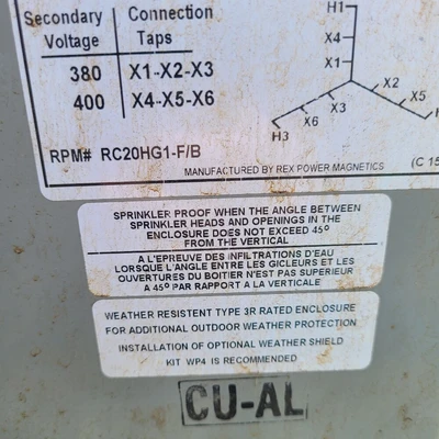 Used BEAVER ELECTRICAL MACHINERY AVR20SQP4C Transformers British Columbia CA | Savona Equipment LTD #1291757