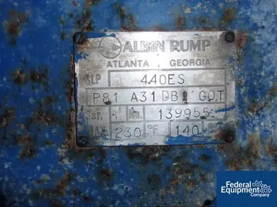 USED Alvin 4" Albin Rotary Lobe Pump, S/S