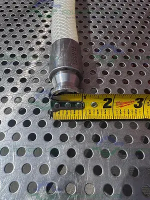 USED SAINT GOBAIN 20295863 SBP 0750 PURE FIT 96" HOSE W/ 3/4" SANITARY FITTING