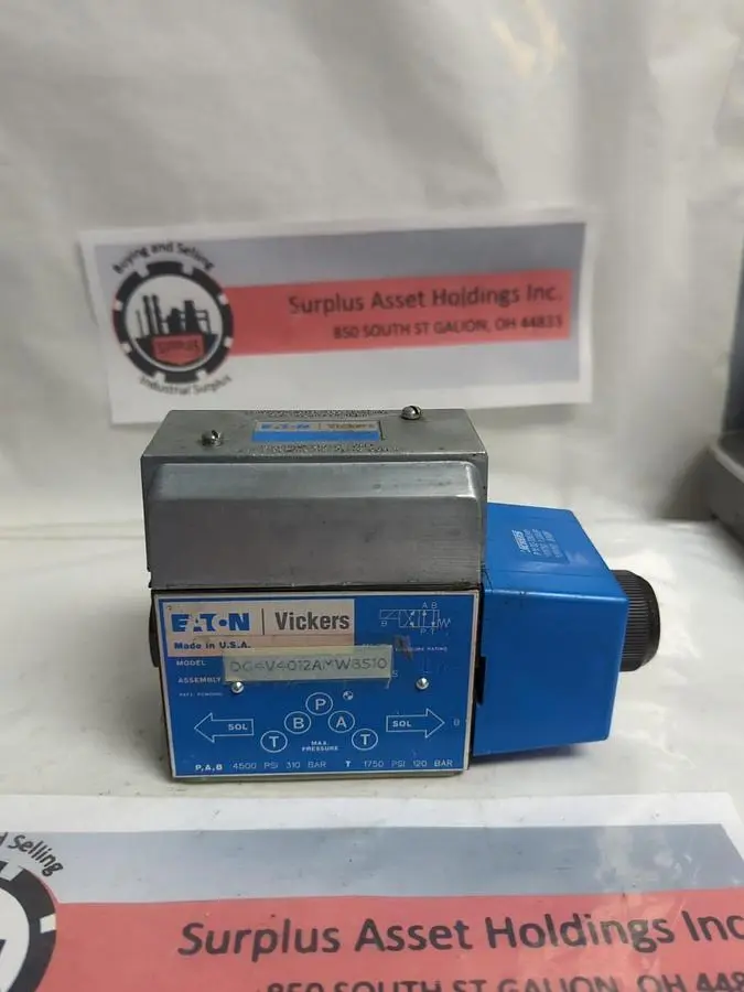 Used VICKERS DG4V4012AMWB510 Pump & Valve Parts Ohio US | Surplus Asset Holdings #1242206