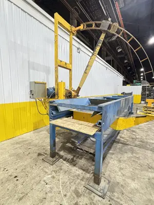 15 HP L&M EQUIPMENT MODEL #HMPC-7-24 CROSS CUT BUNDLE TRAVELING ARCH WOOD BUNDLE SAW WITH CONVEYOR: STOCK #22922