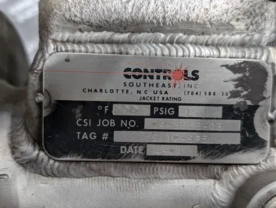Controls Southeast Inc. SV19-SP5V 1-1/2" Gate Valve 500°F 150 PSIG Used