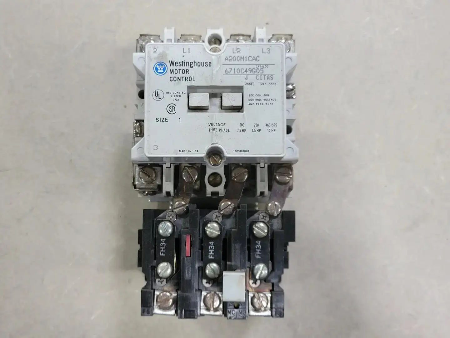 USED WESTINGHOUSE A200M1CAC