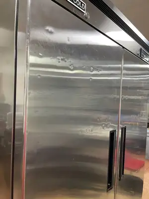 Used Maxx Cold Used 54" Maxx Cold MCR-49FDHC Stainless Two Section Reach In Refrigerator 120V Refrigerators Illinois US | Falcon Restaurant Supply #1374945