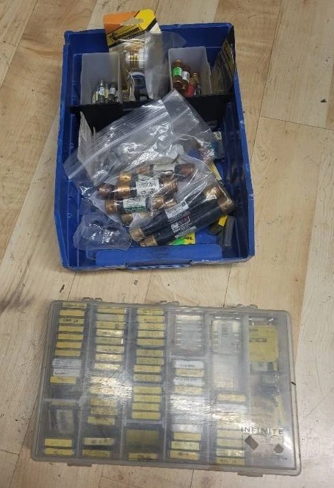Large Assortment of Bussman and Fusetron Electrical Fuses in Organizer Cases