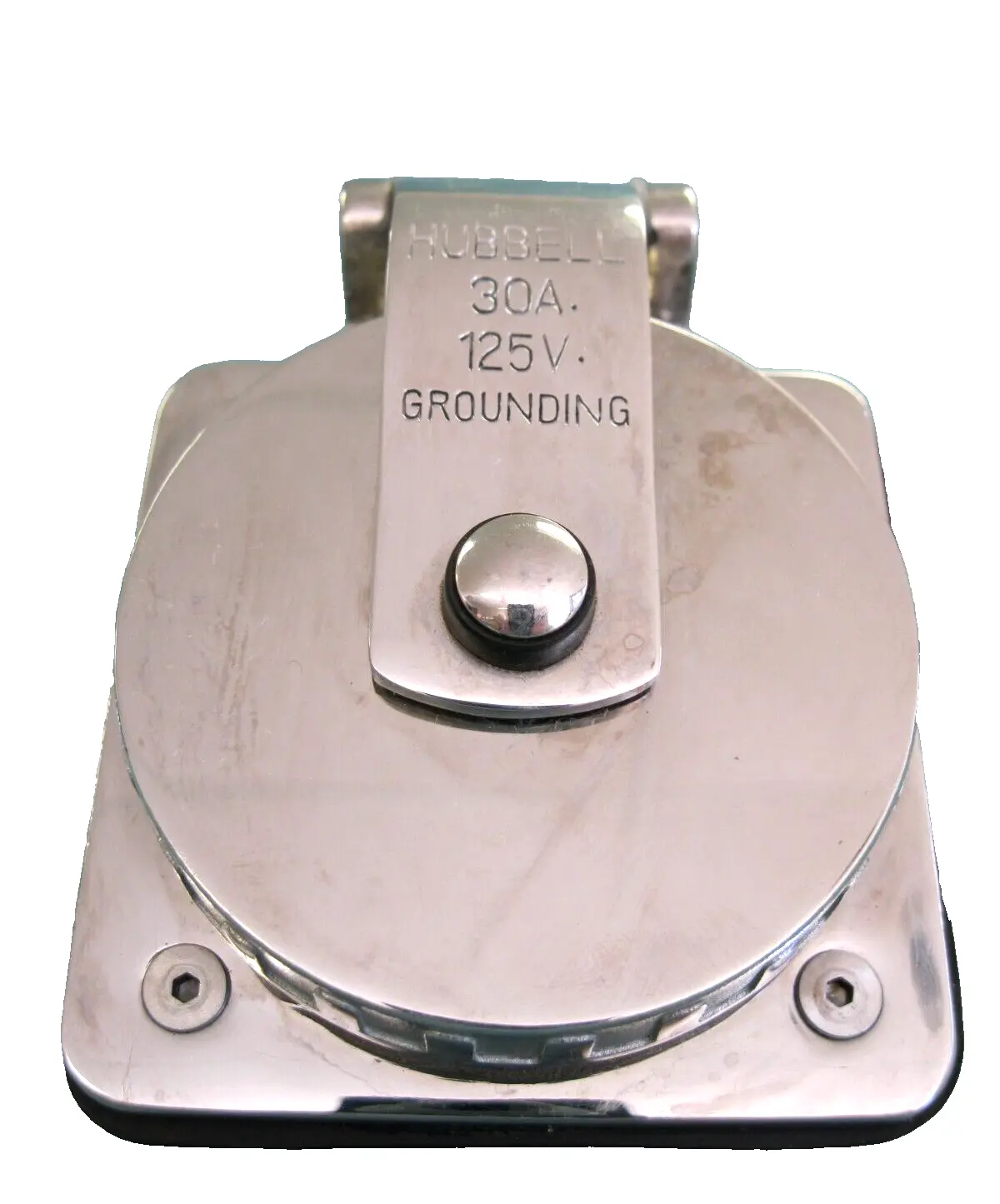 Hubbell Twist-Lock Chrome 3 Wire 30A 125V Grounding Outlet H17