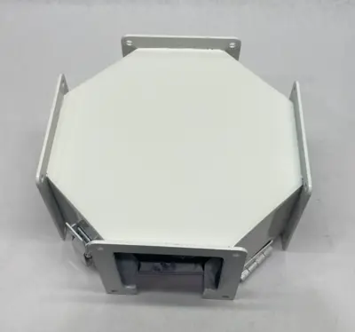 USED HOFFMAN NVENT LAY-IN HINGED COVER CROSS FITTING 4" X 4" PAINTED WHITE