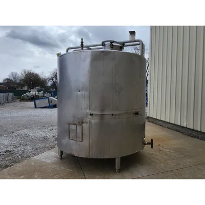 Used 6,500L (1,717 gal) Stainless Insulated Jacketed Liquid Storage Vessel Tank