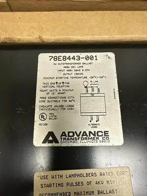 New | in-Stock ADVANCE 78E8443-001 Miscellaneous Equipment (Electrical & Power) | Surplus Asset Holdings #1201807