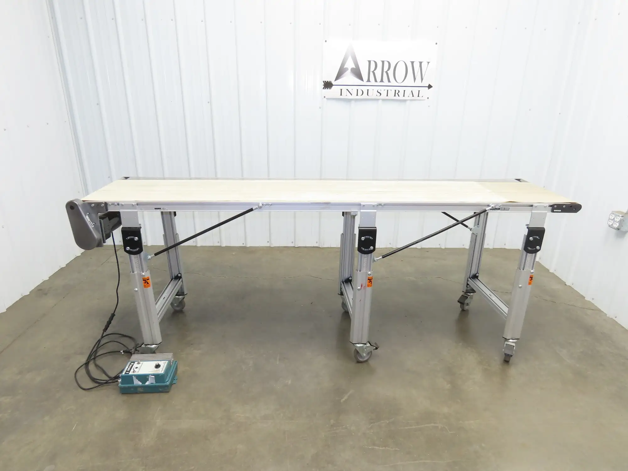 Dorner 2200 Portable Belt Conveyor 8'L x 21.25"W Variable Speed 115V 130FPM