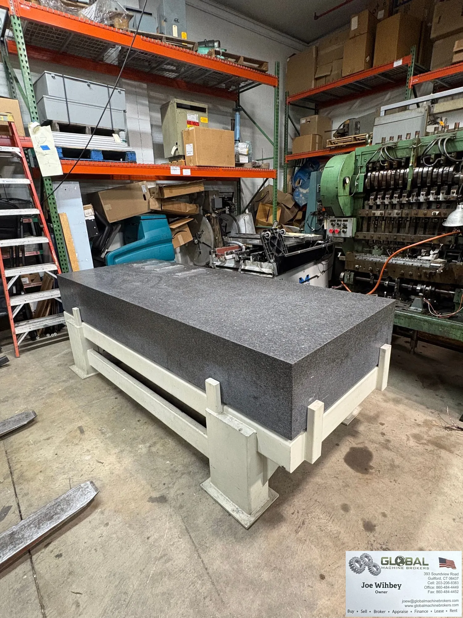 Granite Inspection Plate 9'x42''x14''T with Moutning Holes