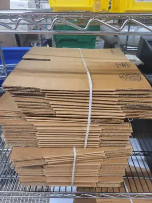 Bundle of Uline 6x6x6 Corrugated Shipping Boxes