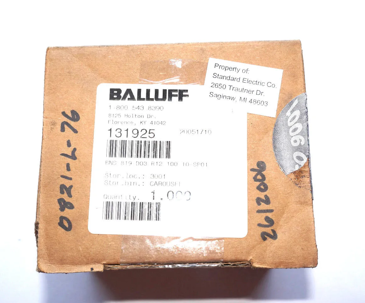 NEW BALLUFF BNS 819-D03-R12-100-10-SP01 LIMIT SWITCH BNS819D03R1210010SP01
