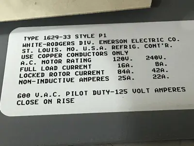 Used WHITE RODGERS 1629-33/P1 Temperature Controls Michigan US | Ideal Machinery #1277114