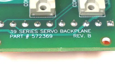 ITD AUTOMATION 572369 39 SERIES SERVO BACKPLANE BOARD REV. B, REPAIRED