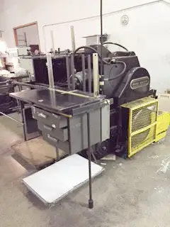 Heidelberg Cylinder Press Model SBB 32 Inch wide