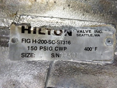 Hilton 16"-150 Knife Gate Valve Air Operated