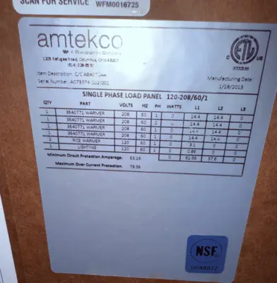 1-0667 Amtekco 14 Foot Hot Food Island