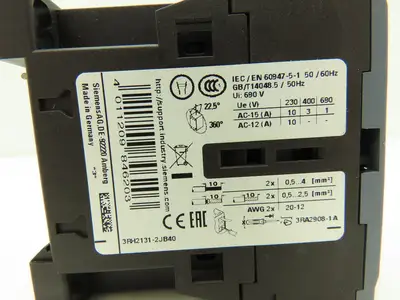 Siemens 3RH2131-2JB40 SIRIUS Coupling Contactor Relay 3NO + 1NC 24VDC Size S00