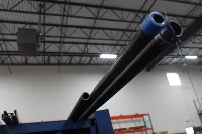 Material on Top of Rack - Threaded Steel Pipe