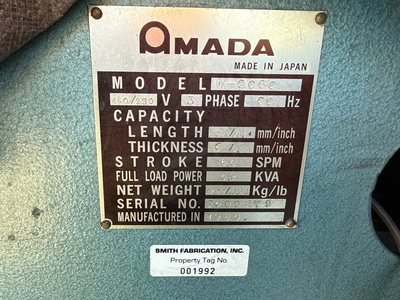 AMADA M-2060 SHEARS, POWER SQUARING (Inches) | Wheeler Machinery Sales (1)