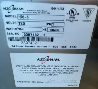 USED 2023 Alto-Shaam 1000-S