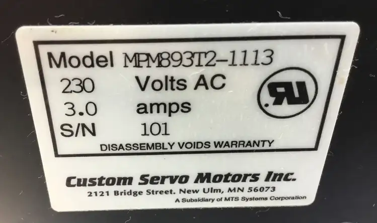 Used Custom Servo Motors _UNKNOWN_ Servo Motors | Palmetto Automation #1156839