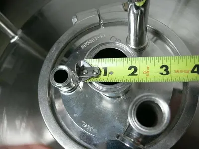 USED PRECISION 200 LITER 316 STAINLESS STEEL  PRESSURE VESSEL 100 PSI @ 302F