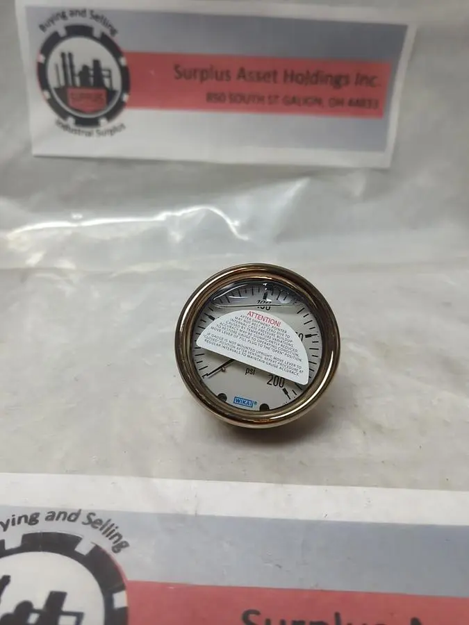 New | in-Stock WIKA 0-200PSI Universal Pressure Meters Ohio US | Surplus Asset Holdings #1238468